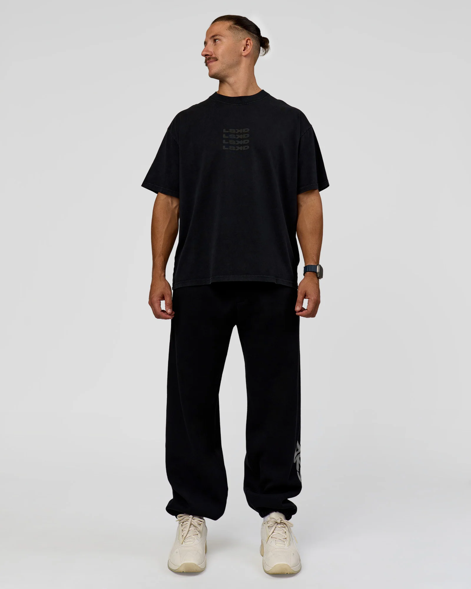 Move Fast Heavyweight Oversized Tee - Black Washed