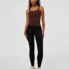 CF Move Through It Rib Tank - Hot Chocolate