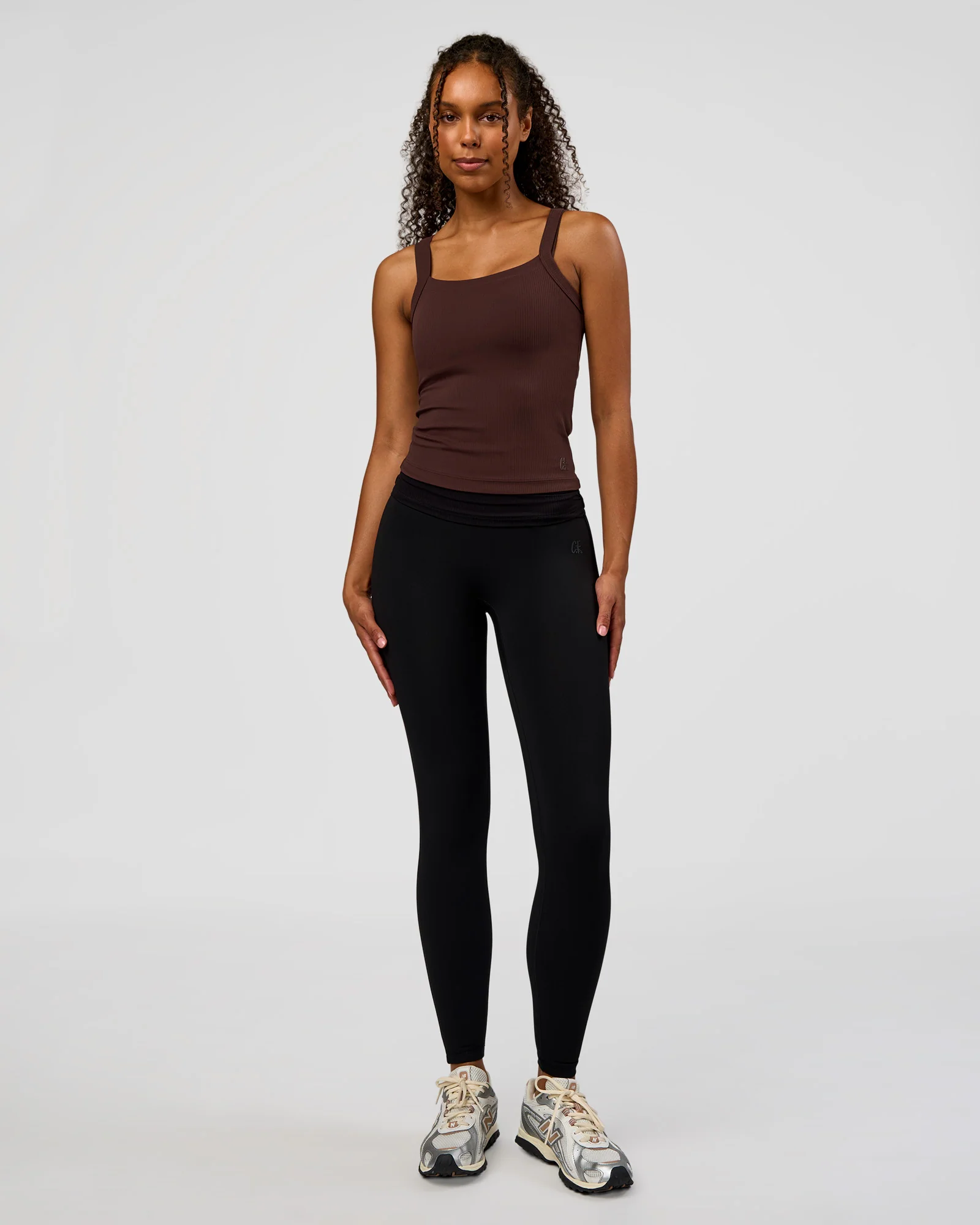 CF Move Through It Rib Tank - Hot Chocolate