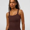 CF Move Through It Rib Tank - Hot Chocolate