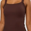 CF Move Through It Rib Tank - Hot Chocolate