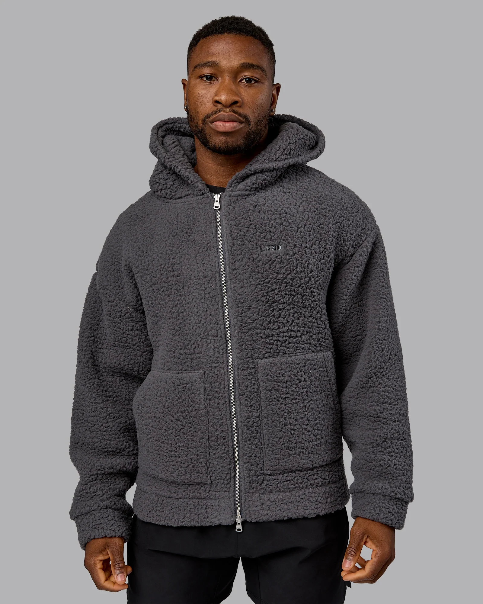 Sherpa Oversized Jacket - Dark Storm