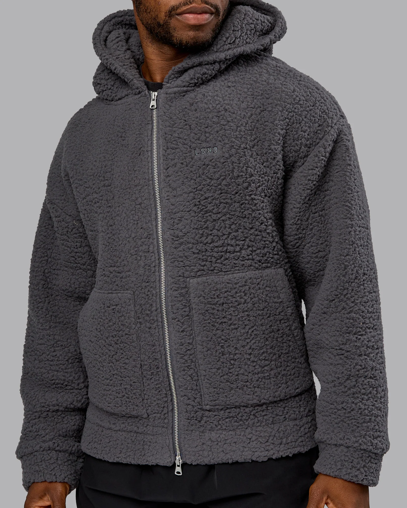 Sherpa Oversized Jacket - Dark Storm