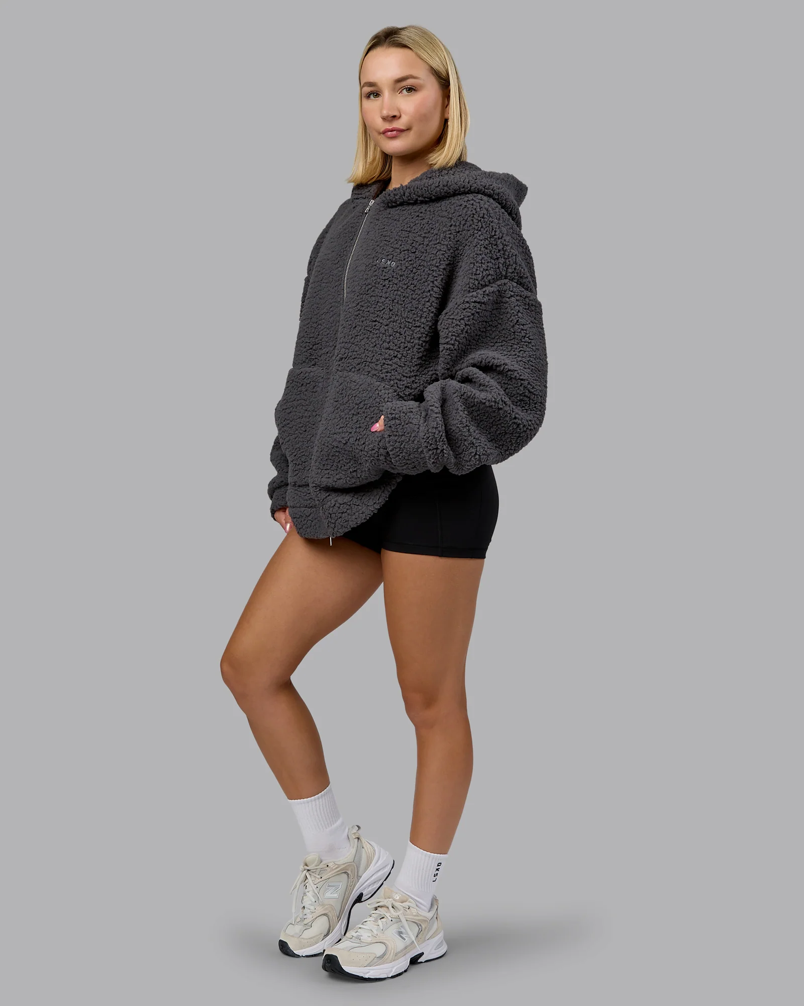 Sherpa Oversized Jacket - Dark Storm