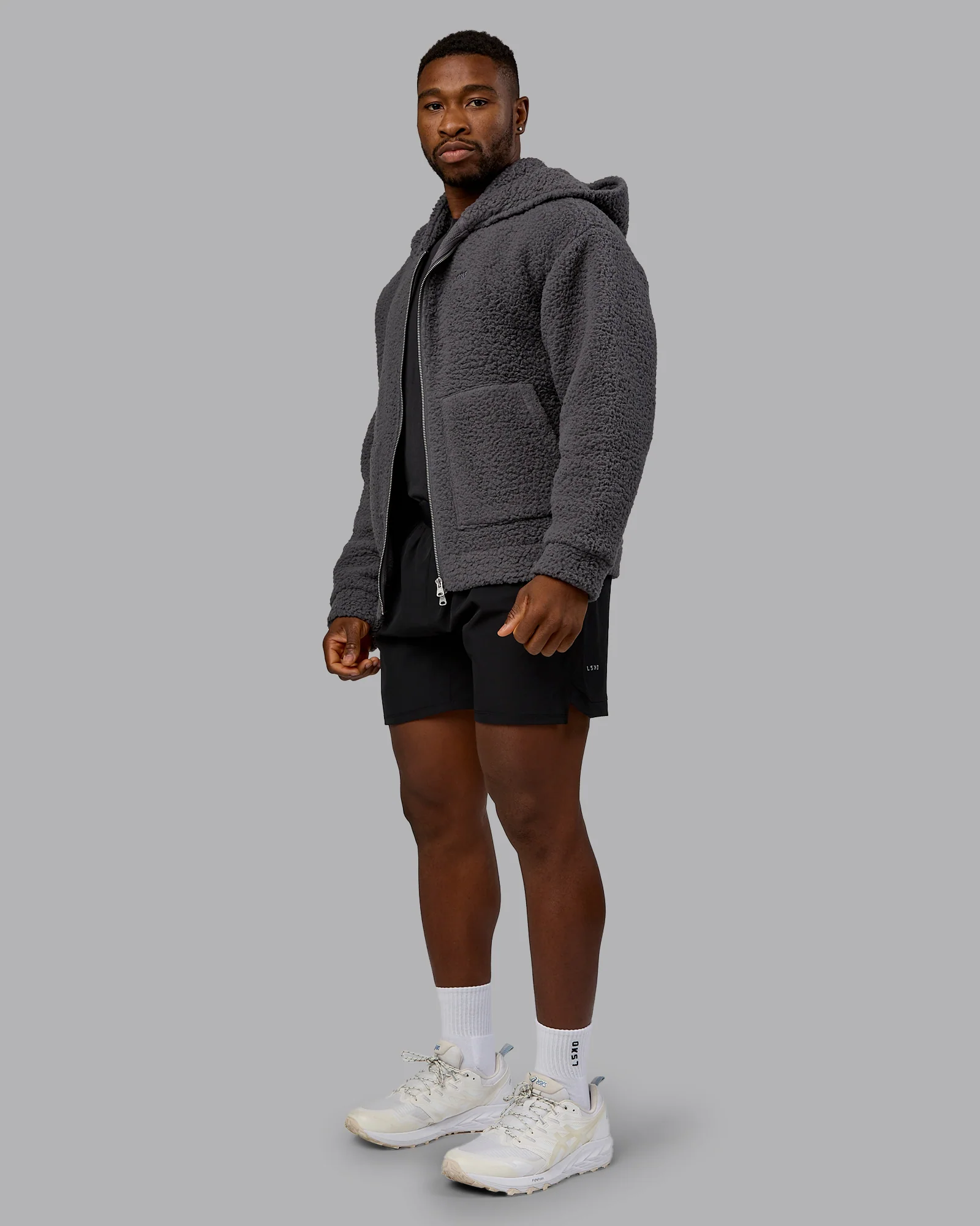 Sherpa Oversized Jacket - Dark Storm