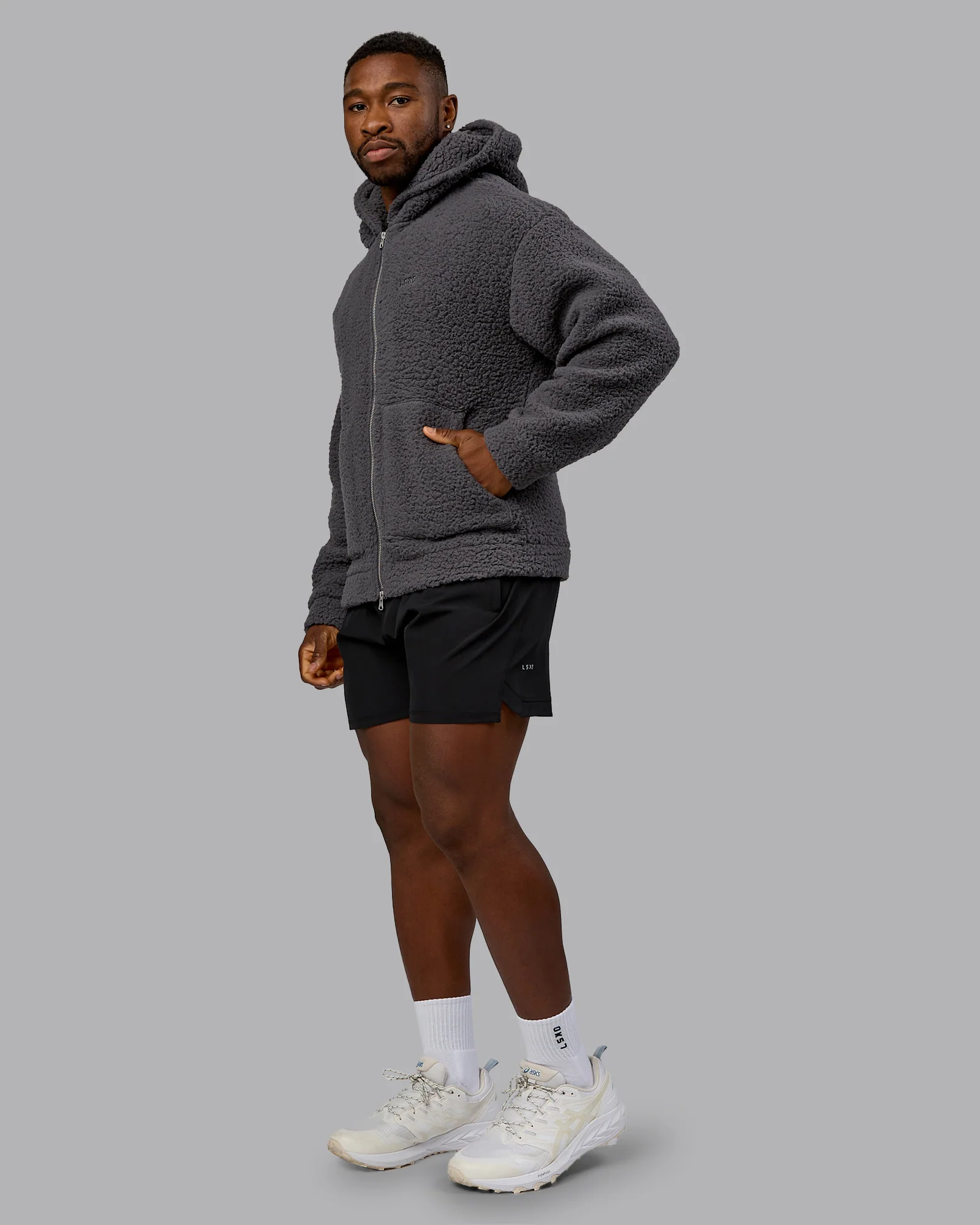 Sherpa Oversized Jacket - Dark Storm