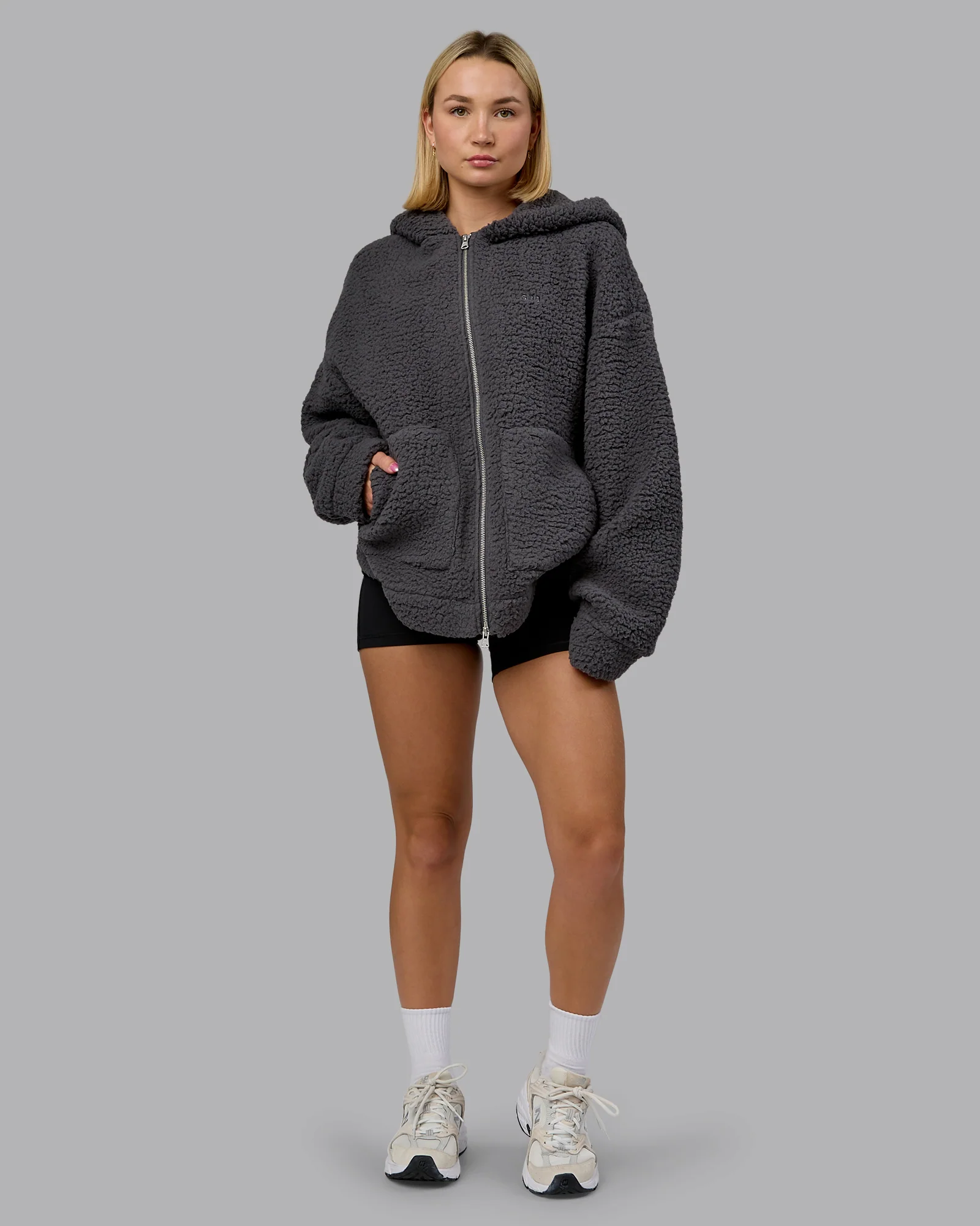 Sherpa Oversized Jacket - Dark Storm