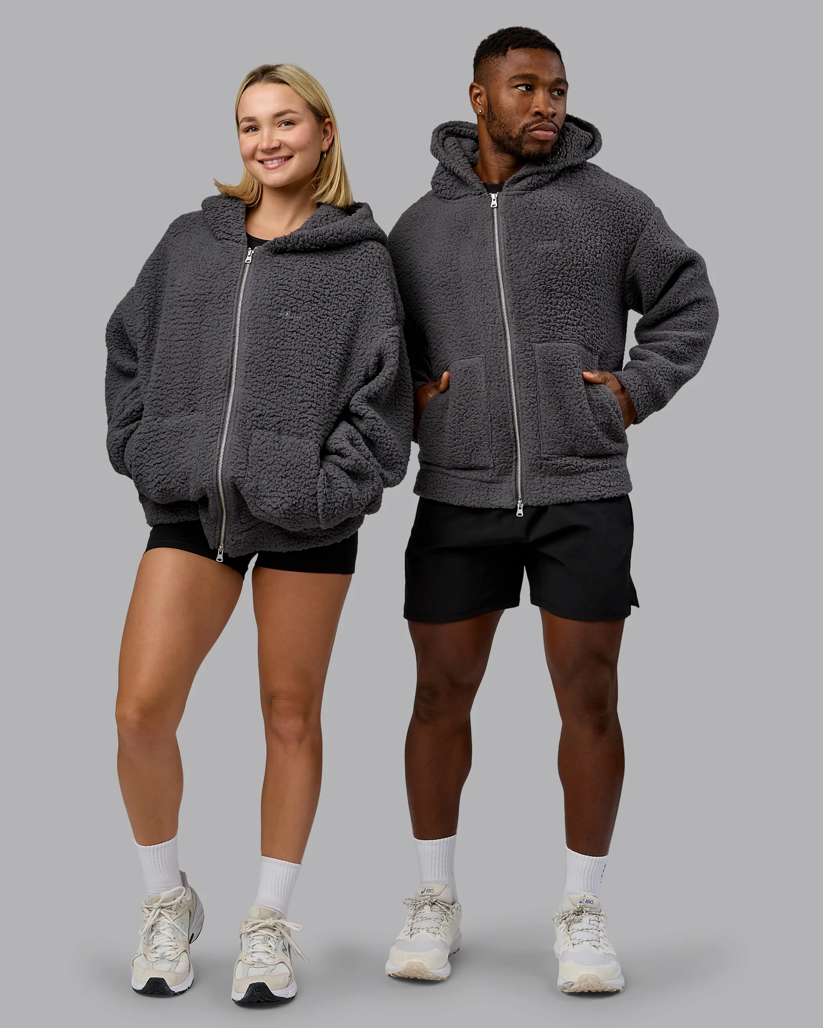 Sherpa Oversized Jacket - Dark Storm
