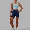 Staple Active Cropped Tank - Glacial Blue