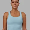 Staple Active Cropped Tank - Glacial Blue