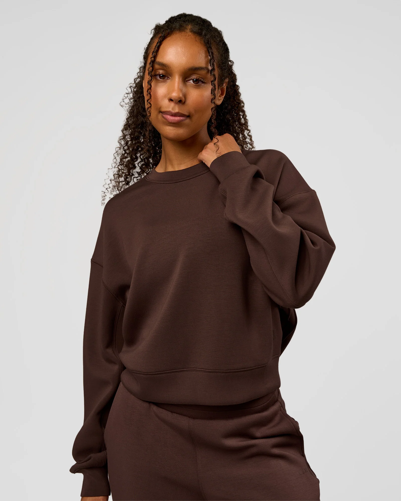 1848-cf-elevate-softtouch-pintuck-sweater-hot-chocolate-1.webp CF Elevate SoftTouch Pintuck Sweater - Hot Chocolate