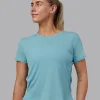 Pace Running Tee 2.0 - Retro Blue-White