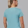 Pace Running Tee 2.0 - Retro Blue-White