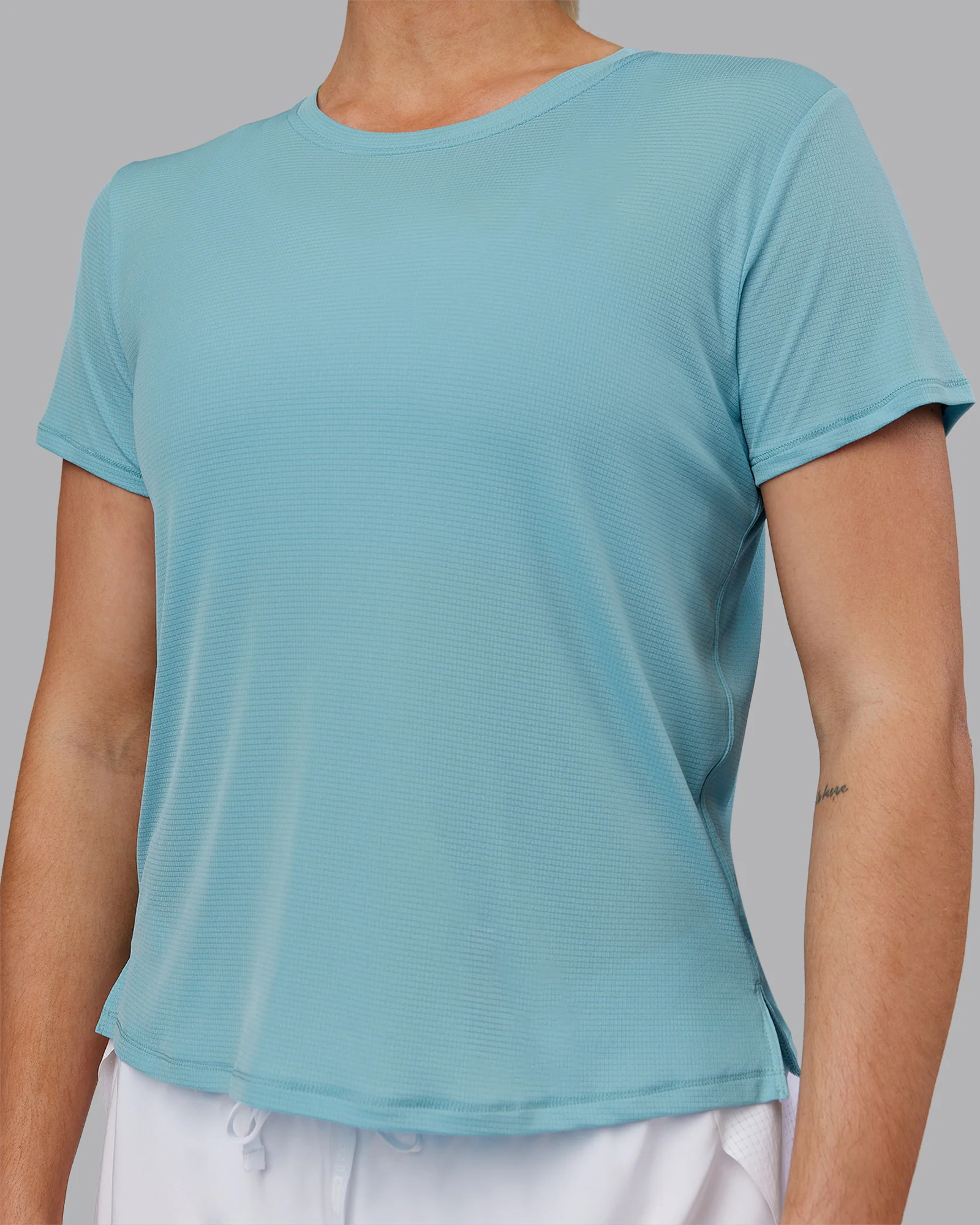 Pace Running Tee 2.0 - Retro Blue-White