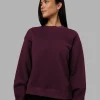 18520-full-form-fleece-sweater-with-side-slits-cherry-lacquer-3.webp Full Form Fleece Sweater with Side Slits - Cherry Lacquer