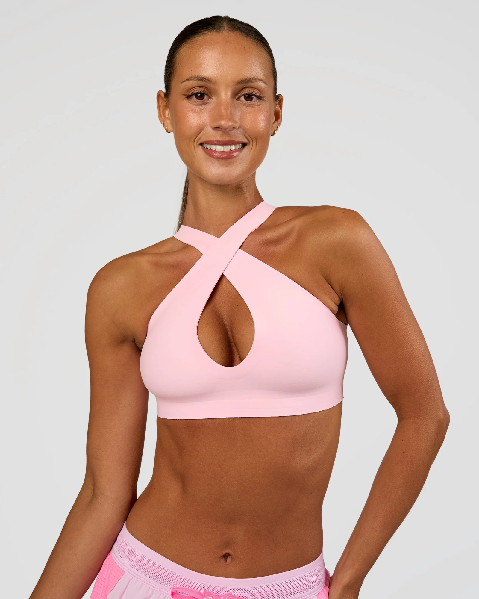 Bend & FLX Plunge Sports Bra - Marshmallow
