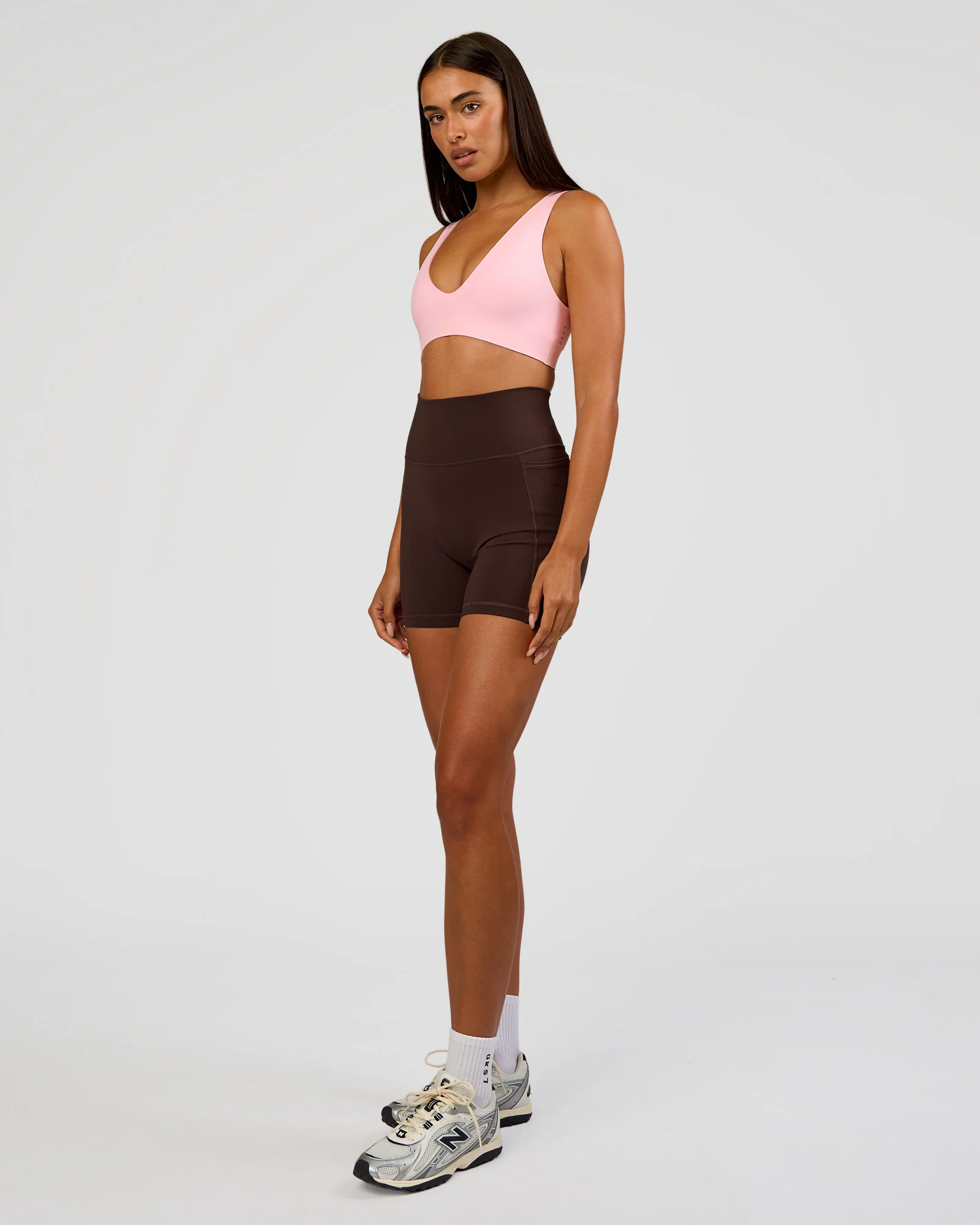 Bend & FLX Plunge Sports Bra - Marshmallow