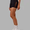 Rep Ultra High-Rise 4" Short Pockets - Black-Ultra Orange