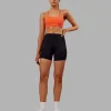 Rep Ultra High-Rise 4" Short Pockets - Black-Ultra Orange