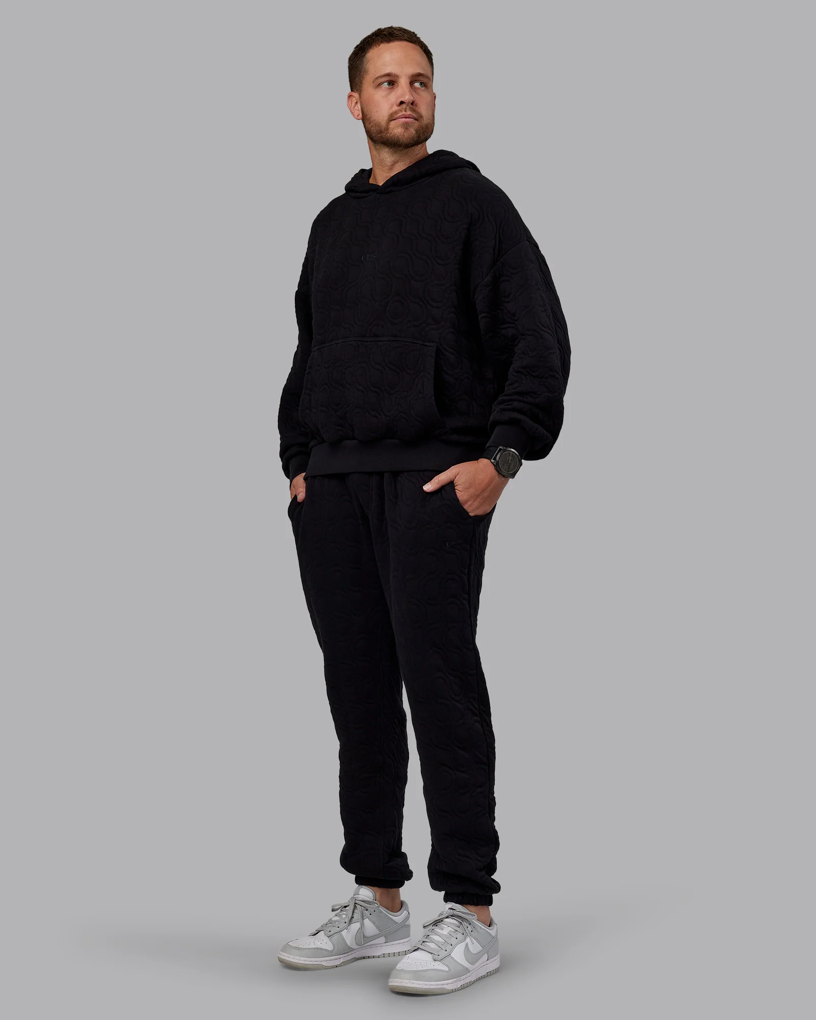 MVP Quilted Track Pant - Black-Geometric
