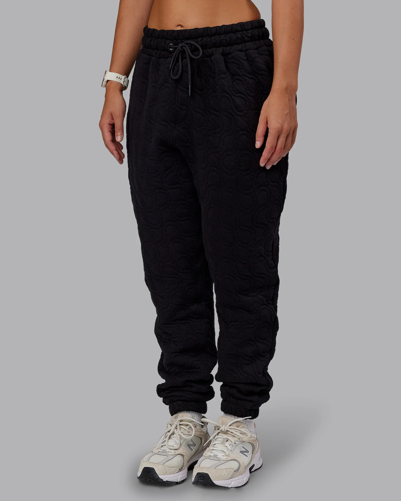 MVP Quilted Track Pant - Black-Geometric