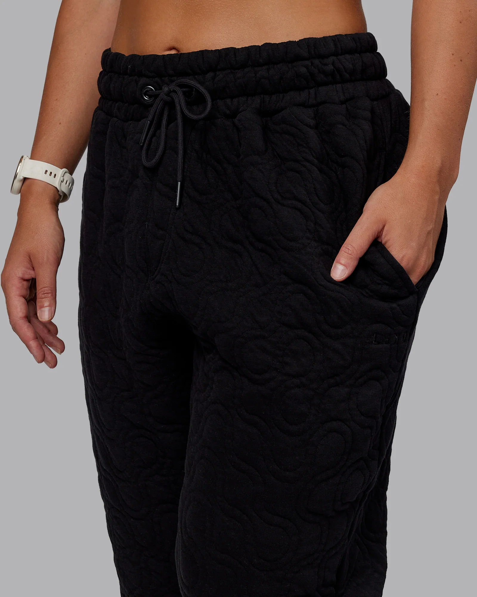MVP Quilted Track Pant - Black-Geometric