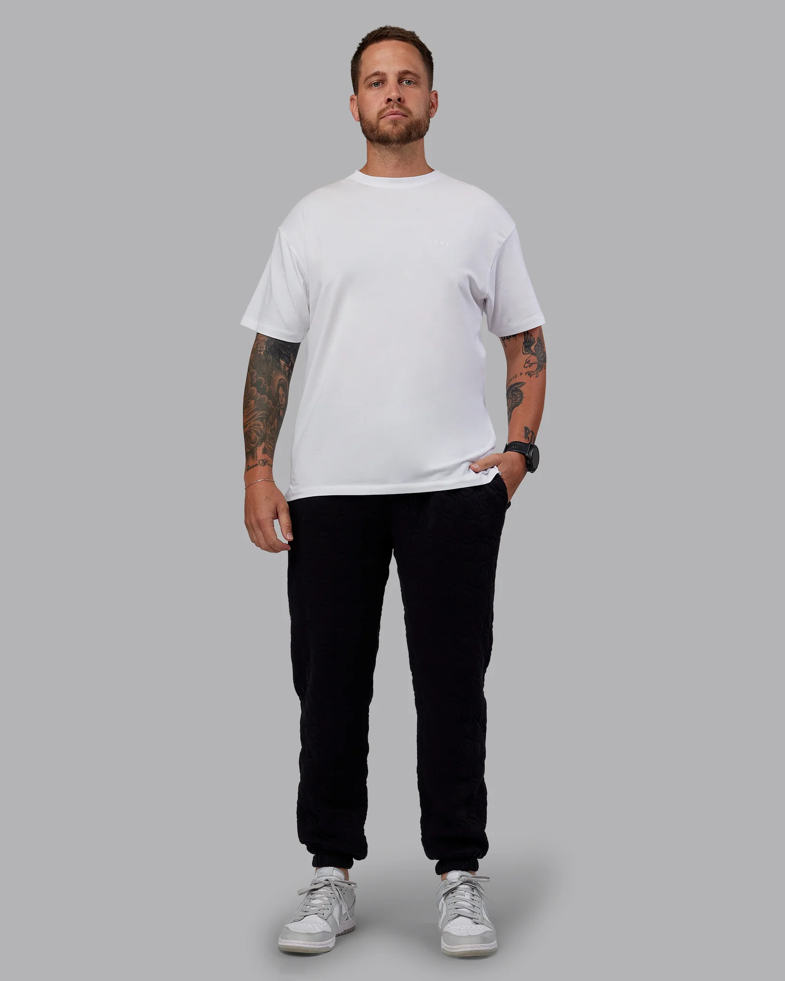 MVP Quilted Track Pant - Black-Geometric