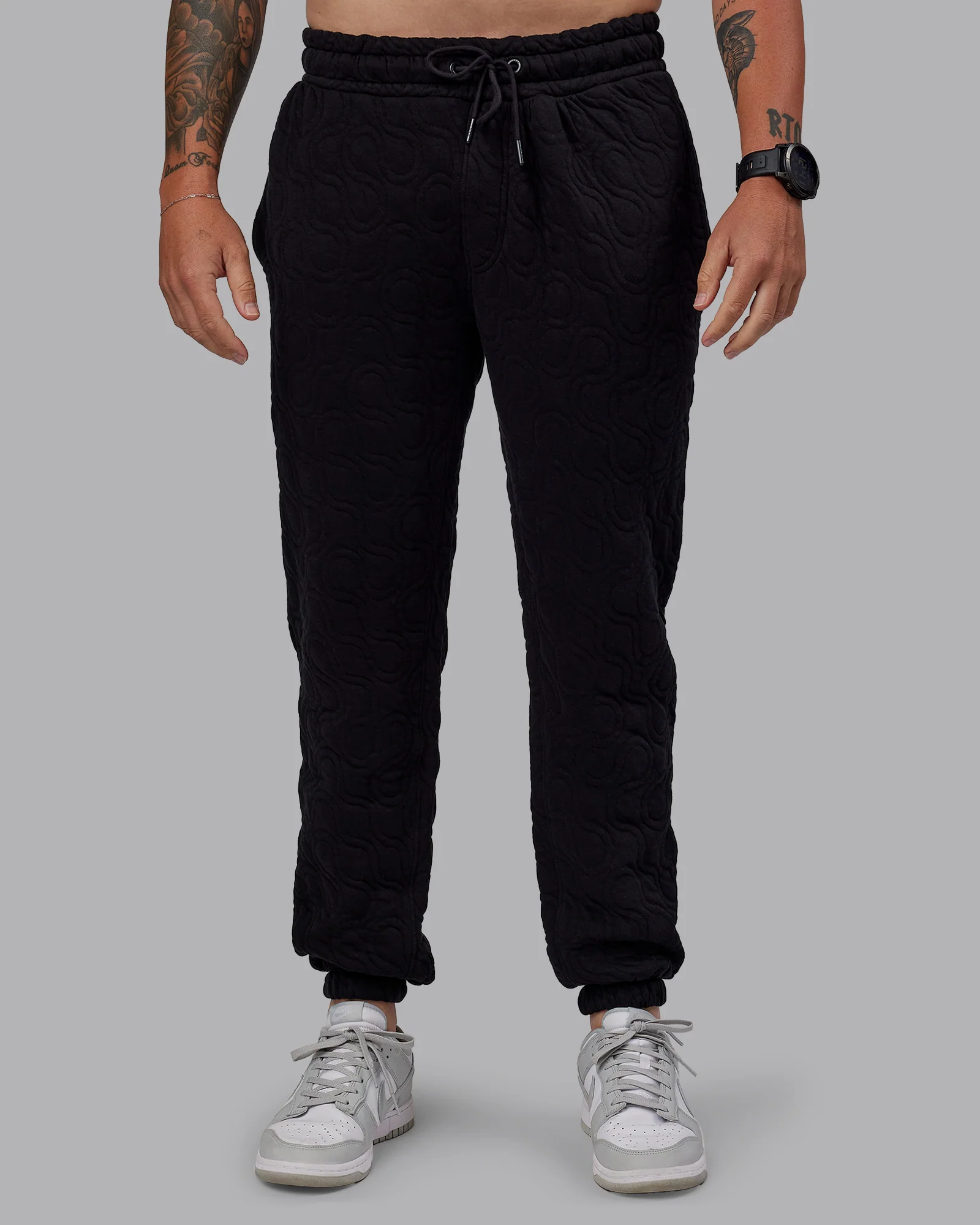 MVP Quilted Track Pant - Black-Geometric