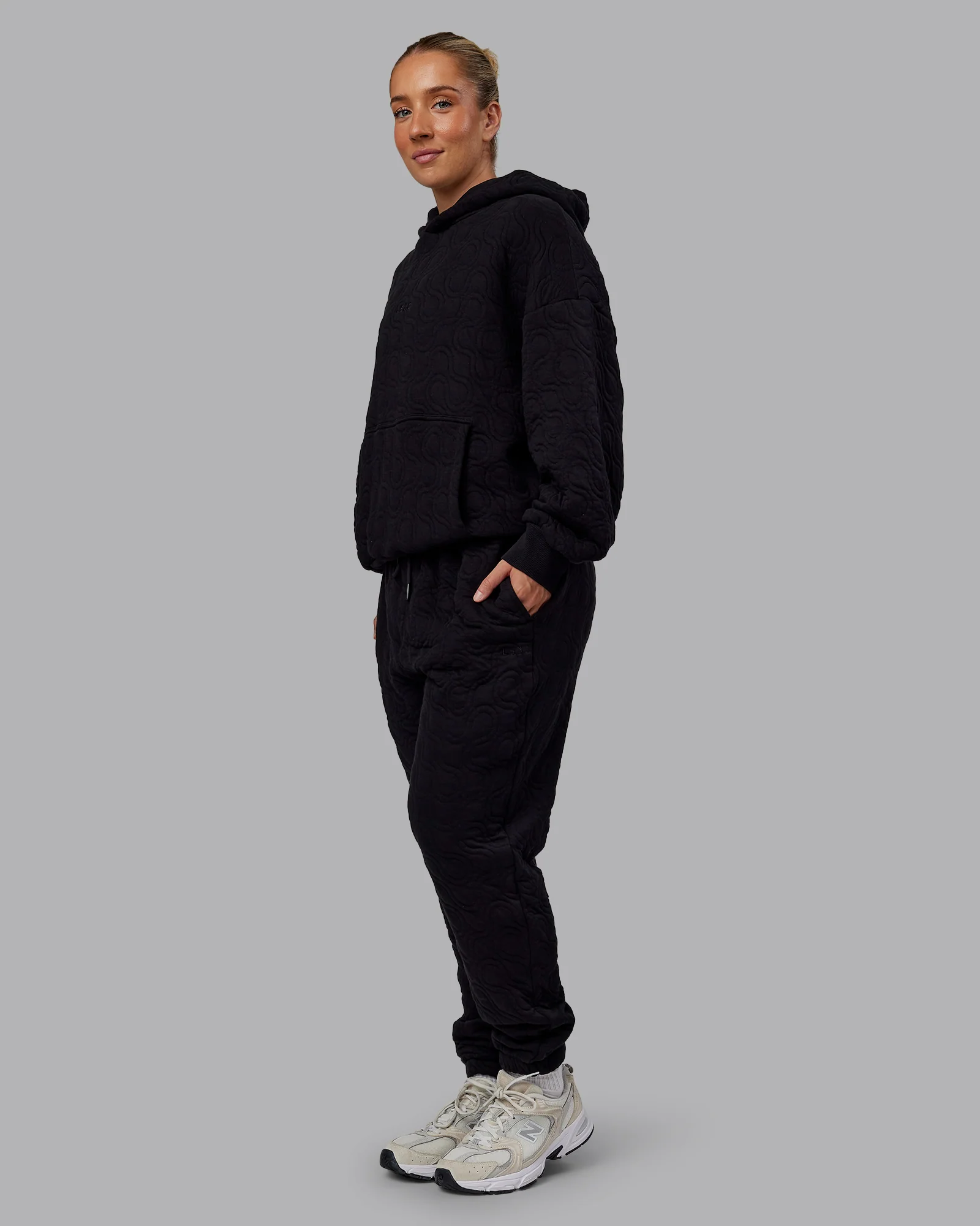 MVP Quilted Track Pant - Black-Geometric