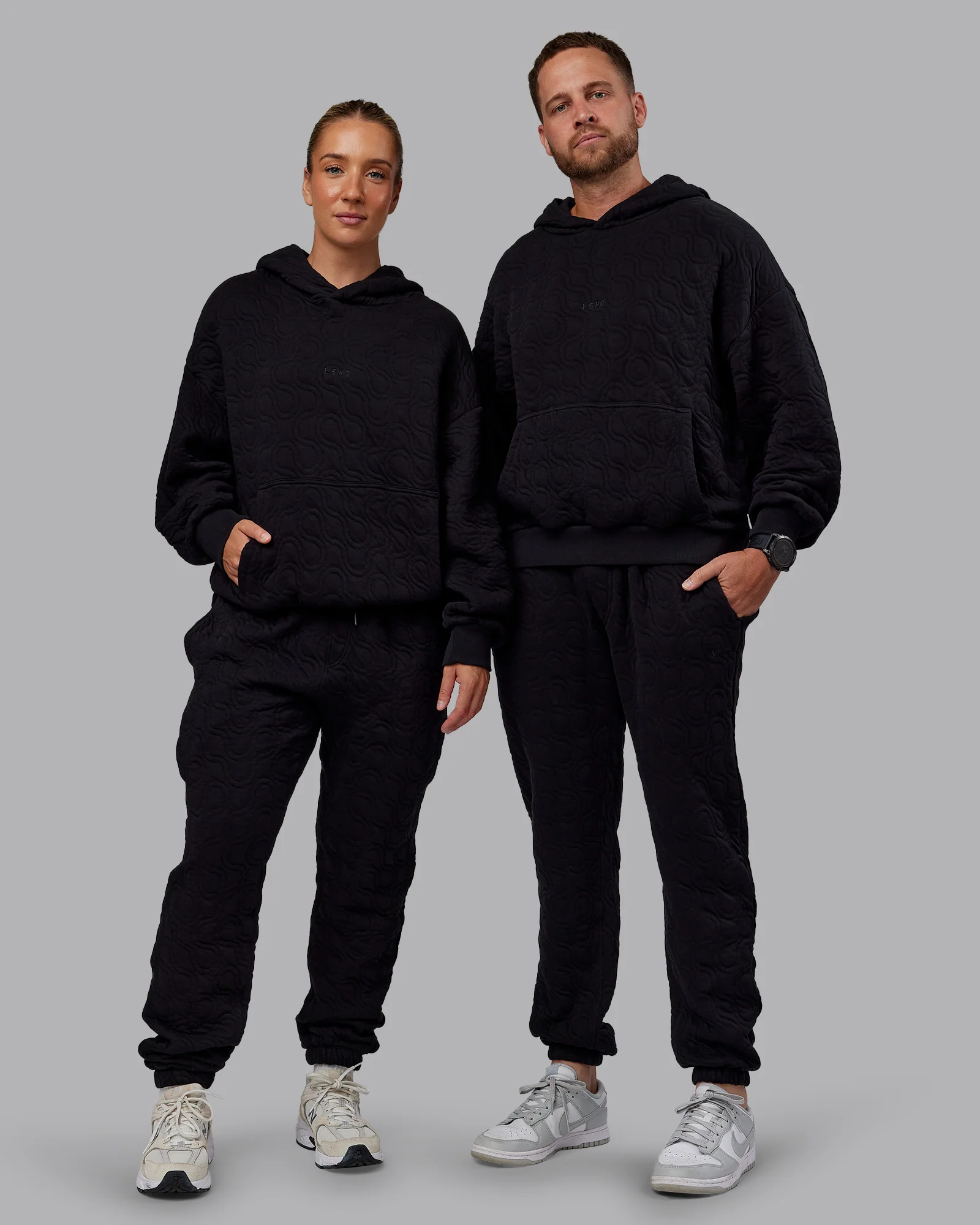 MVP Quilted Track Pant - Black-Geometric