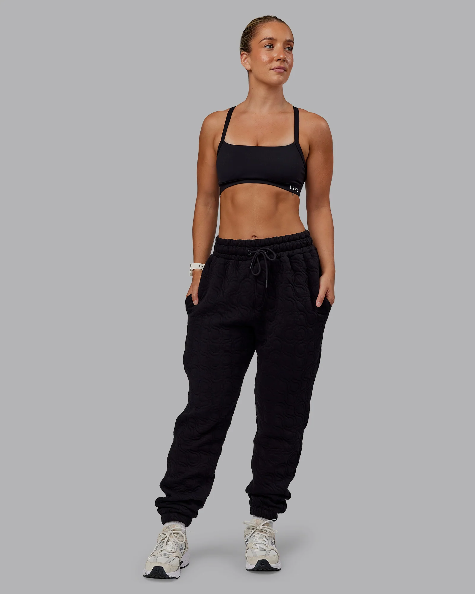 MVP Quilted Track Pant - Black-Geometric