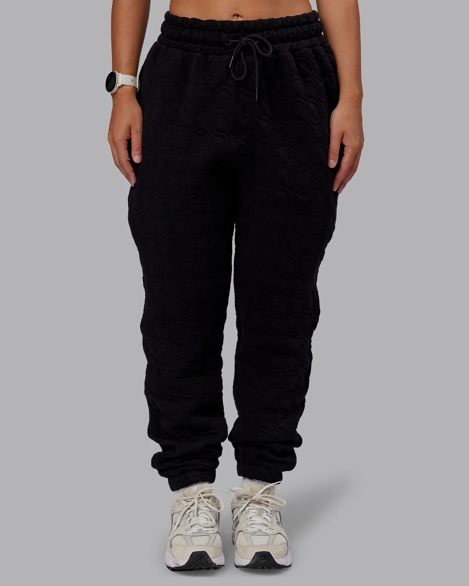 MVP Quilted Track Pant - Black-Geometric