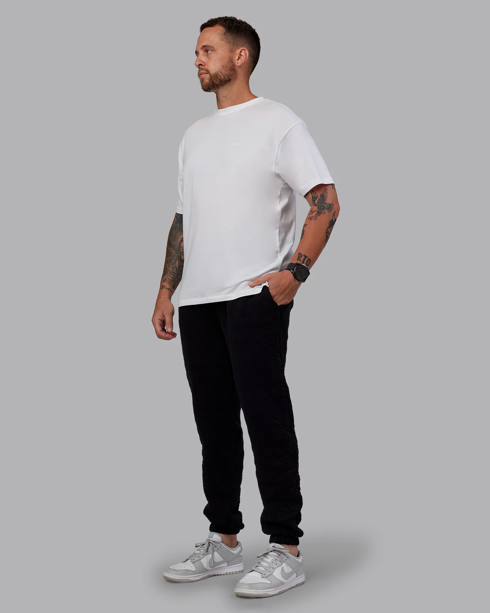 MVP Quilted Track Pant - Black-Geometric