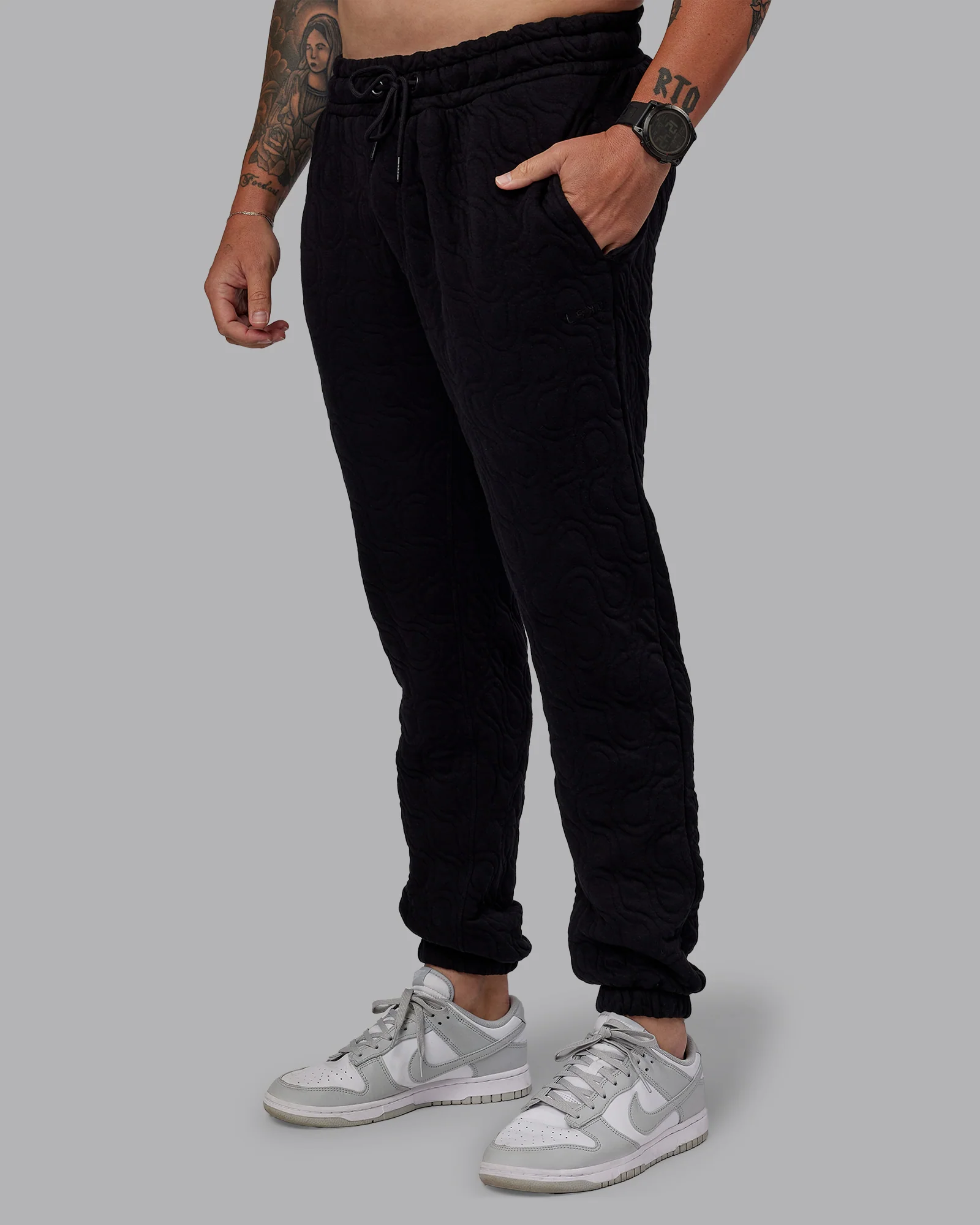 18662-black-geometric-2xs-black-geometric-2xs-variation-1.webp MVP Quilted Track Pant - Black-Geometric