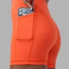 Fusion Ultra High-Rise 4" Short Pockets - Ultra Orange