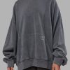 ETJ Values Washed Oversize Hoodie - Dark Storm-Light Bubblegum