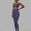 Resistance Ribbed Sports Bra - Future Dusk