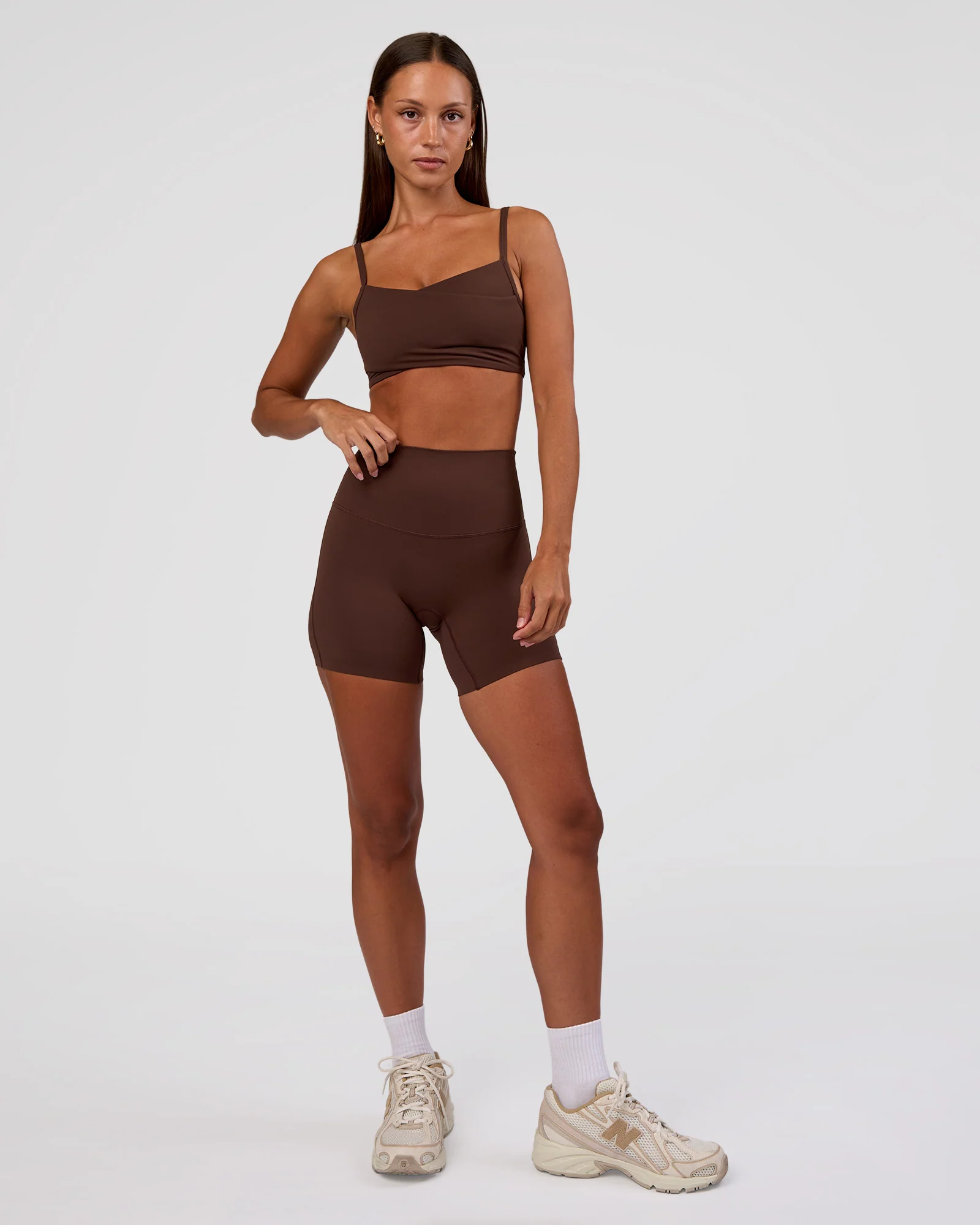 Peaches Wrap Sports Bra - Hot Chocolate