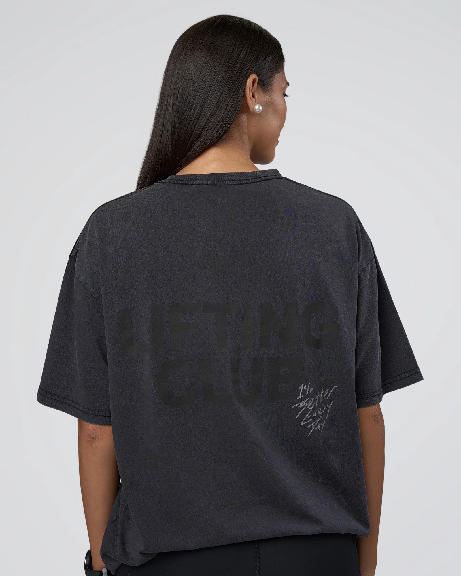 Lifting Club FLXCotton Tee Oversize - Black Washed