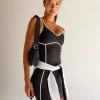 Power Sweetheart Shelf Bra Tank - Black