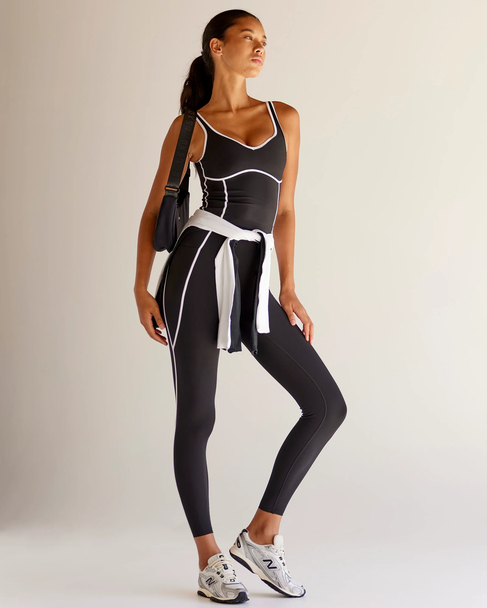 Power Sweetheart Shelf Bra Tank - Black