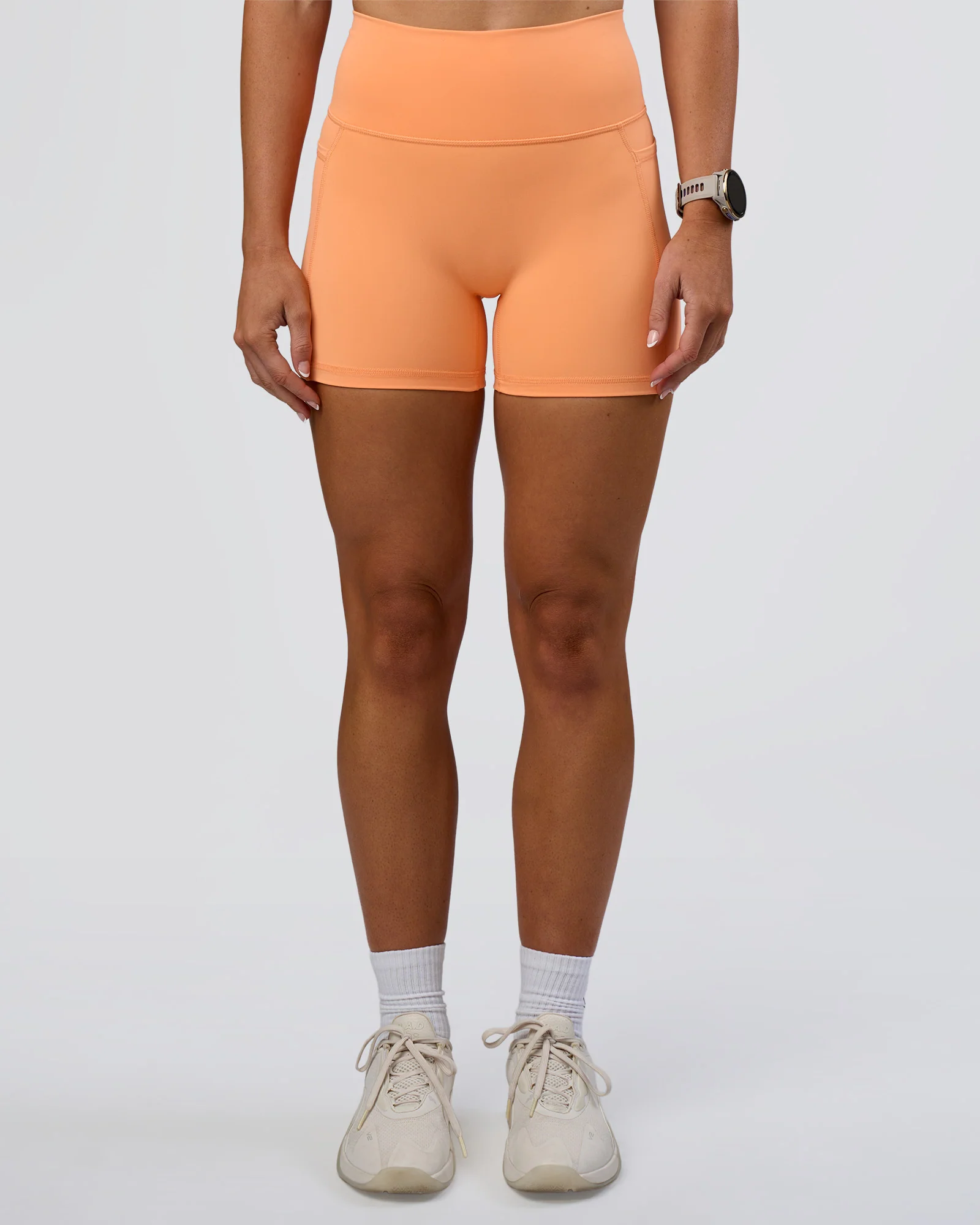 Fusion Ultra High-Rise 4" Short Pockets - Cantaloupe