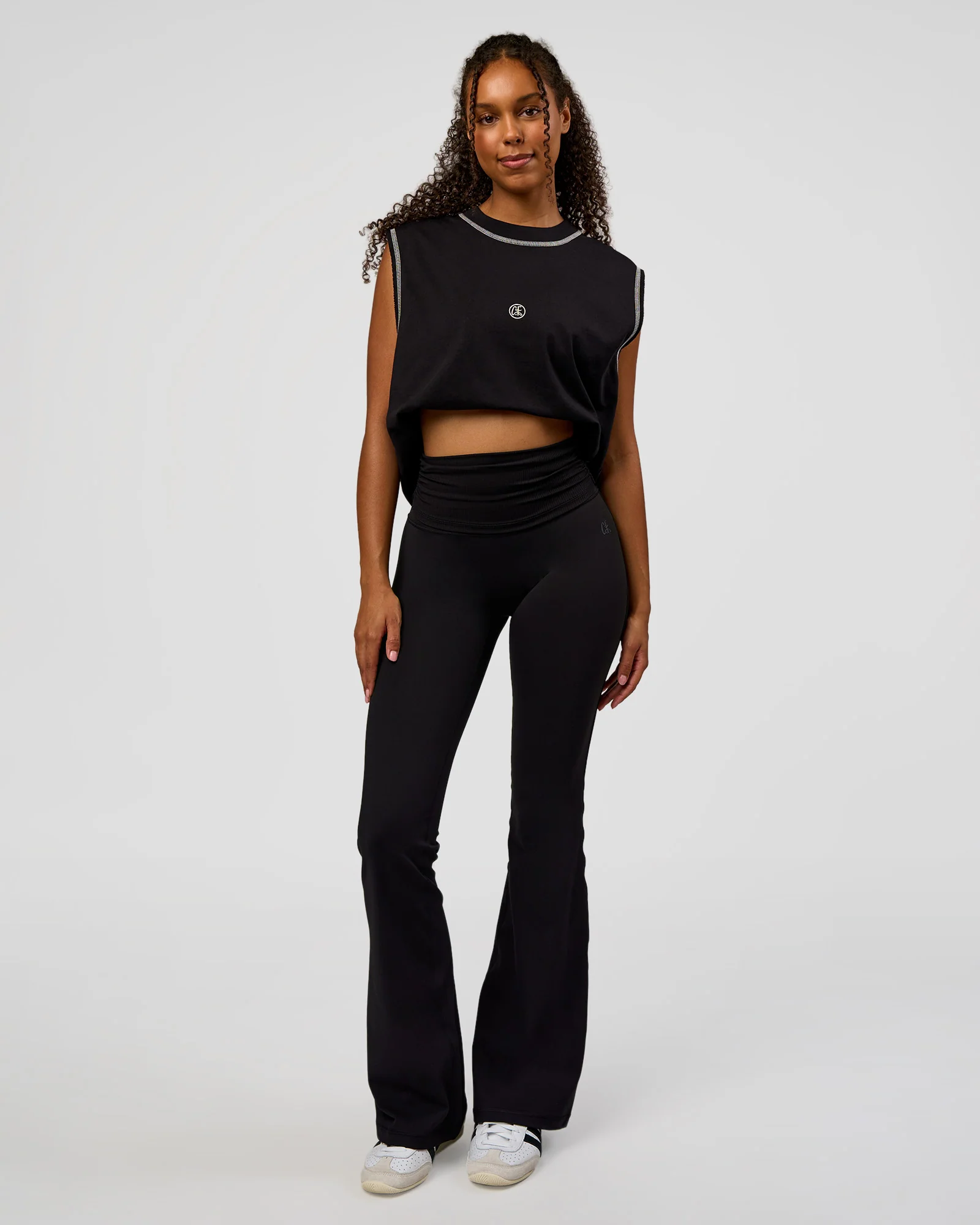 1897-cf-fold-over-high-rise-flared-legging-black-10.webp CF Fold Over High-Rise Flared Legging - Black