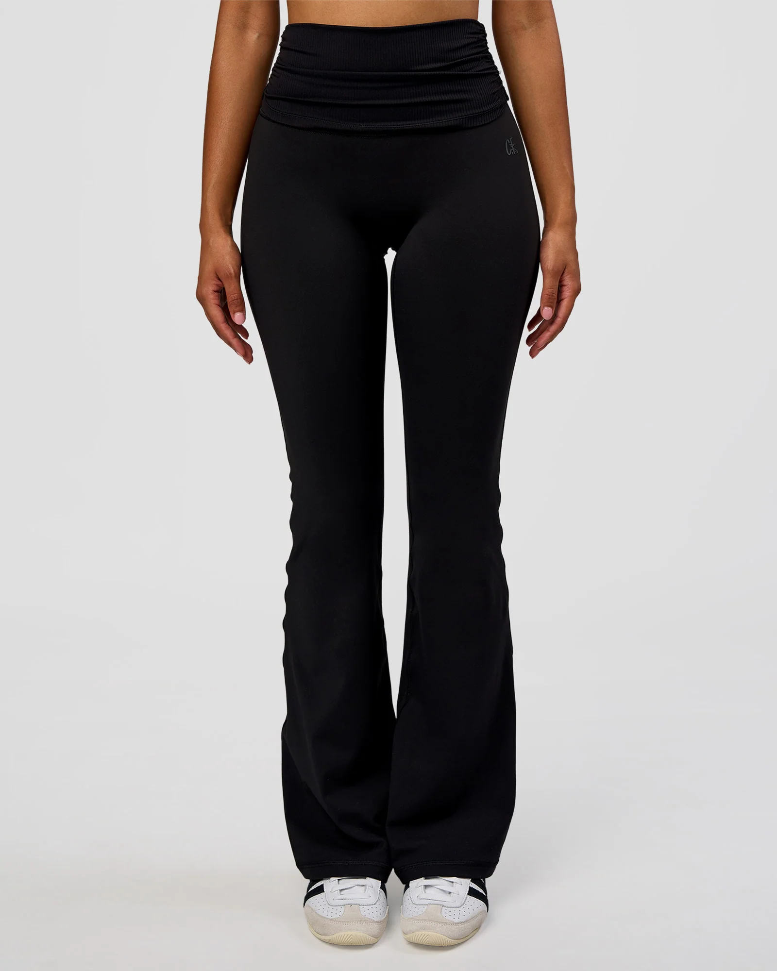 1897-cf-fold-over-high-rise-flared-legging-black-2.webp CF Fold Over High-Rise Flared Legging - Black