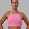Lift High Neck Sports Bra - Candy Pink
