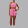 Lift High Neck Sports Bra - Candy Pink