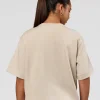 AfterDark ZeroCrease Cropped Tee - Shale Beige