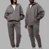 Stream Oversized Panel Zip Hoodie - Storm Front