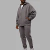 Stream Oversized Panel Zip Hoodie - Storm Front