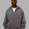 Stream Oversized Panel Zip Hoodie - Storm Front